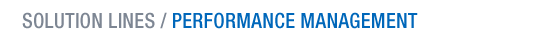 Solution Lines: Performance Management