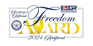 Logo for the 2024 Secretary of Defense Freedom Award logo