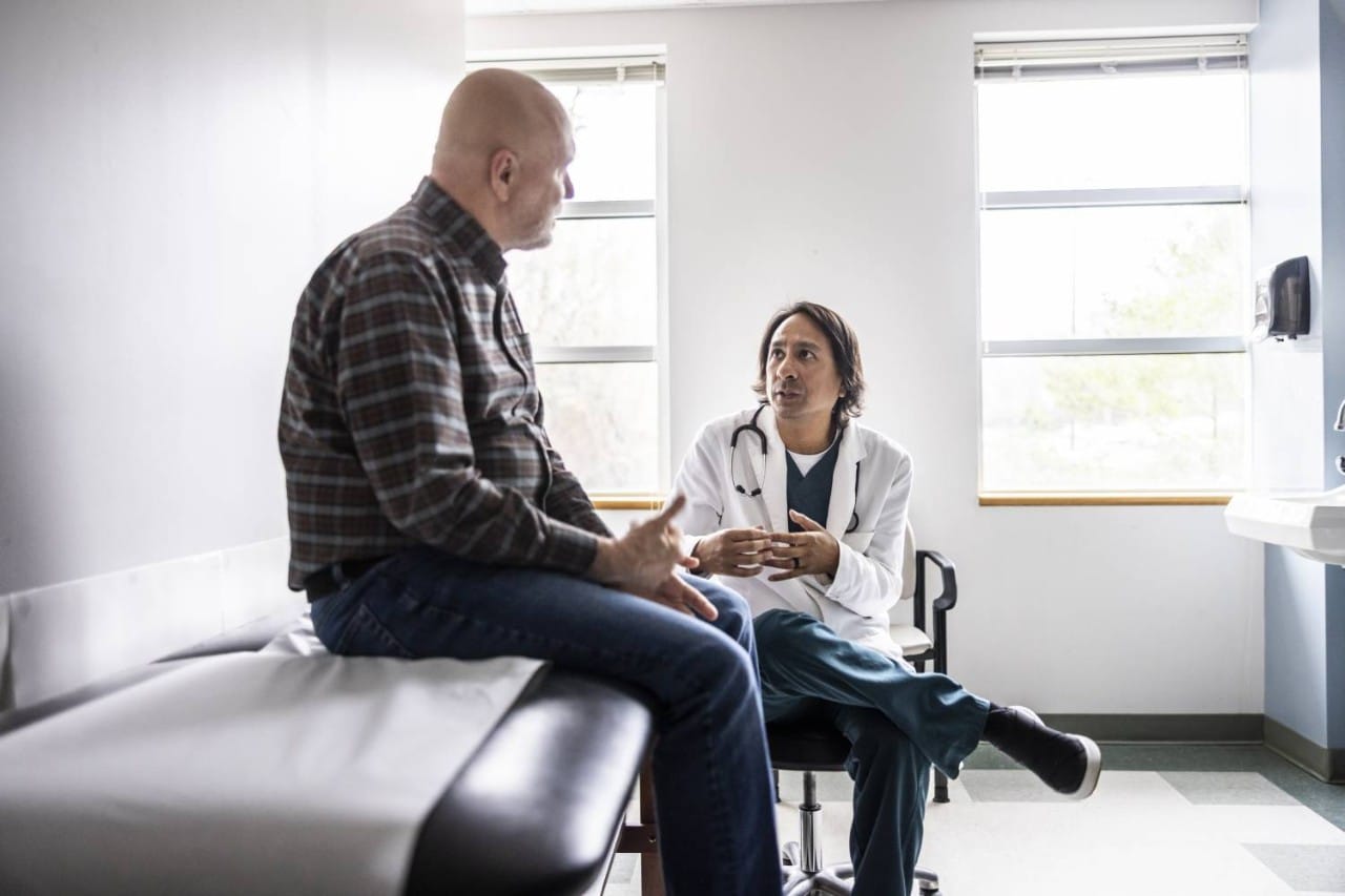 Doctor working with a patient