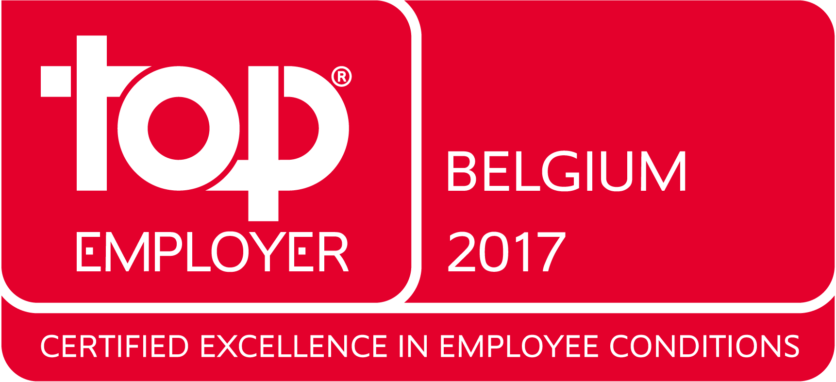Top Employer Belgium 2017 logo