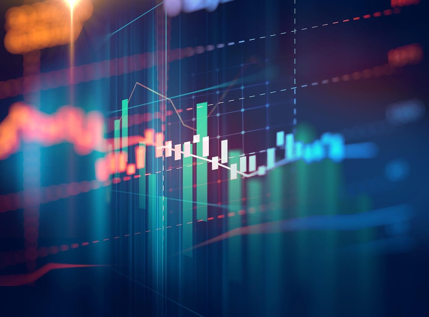 Stock market investment graph