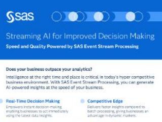 Streaming AI for improved decision making