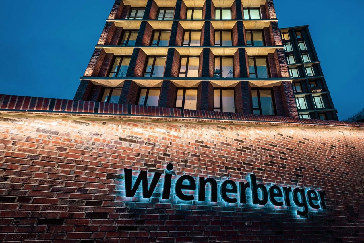 brick building with wienerberger logo